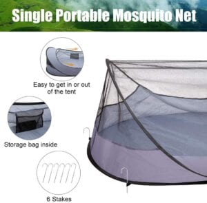 White Outdoor Camping Mosquito Net Tent Travel Convenient Carry Net M1A6 F5D2 