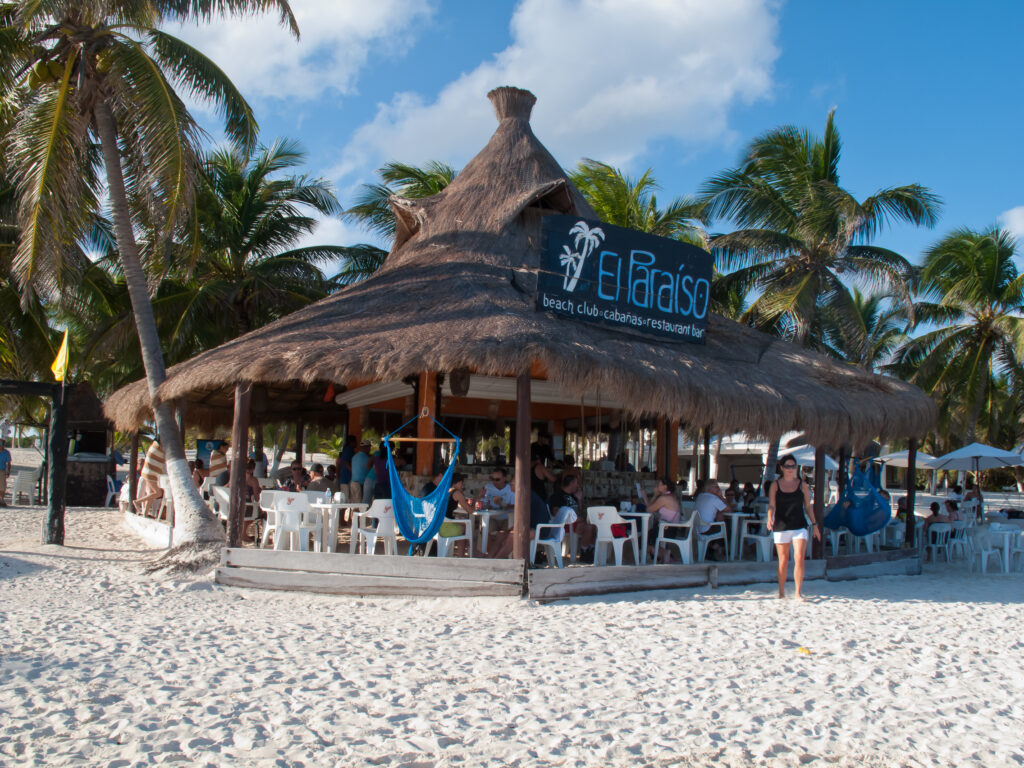 Traditional beach bar in Mexico