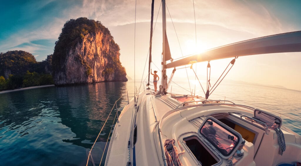 Sailing on a Yacht in Thailand