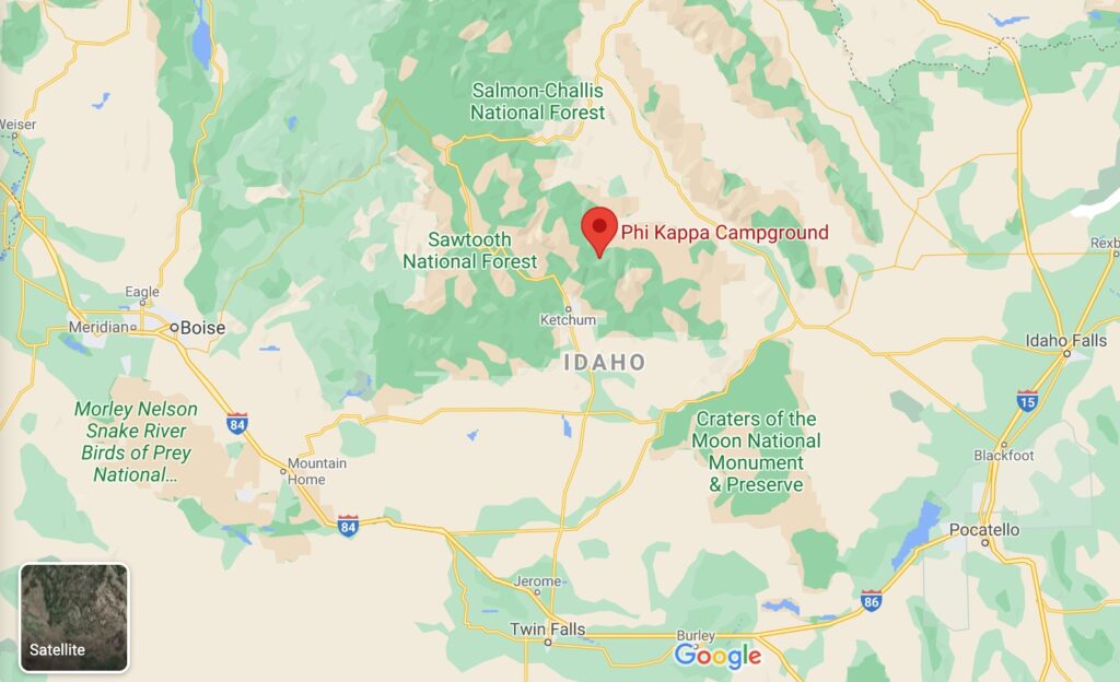 Phi Kapp Campground Map Idaho