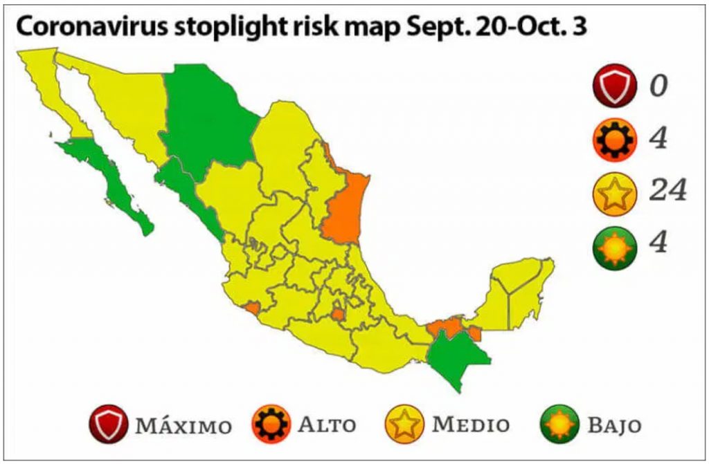 covid map mexico
