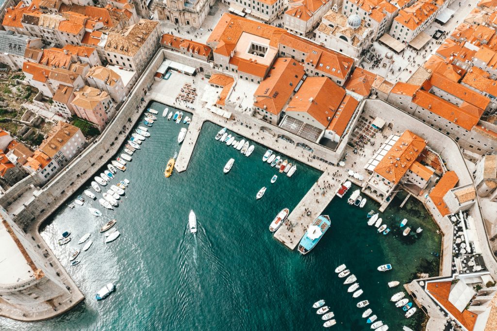 view of dubrovnik from air