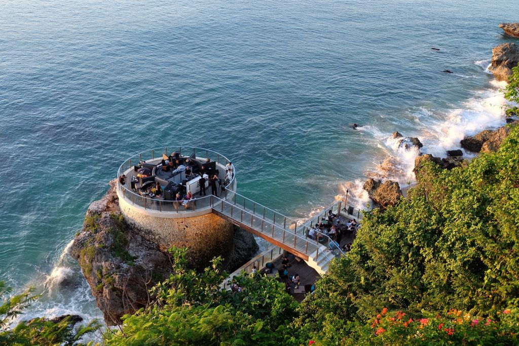 bali resort bar on cliff