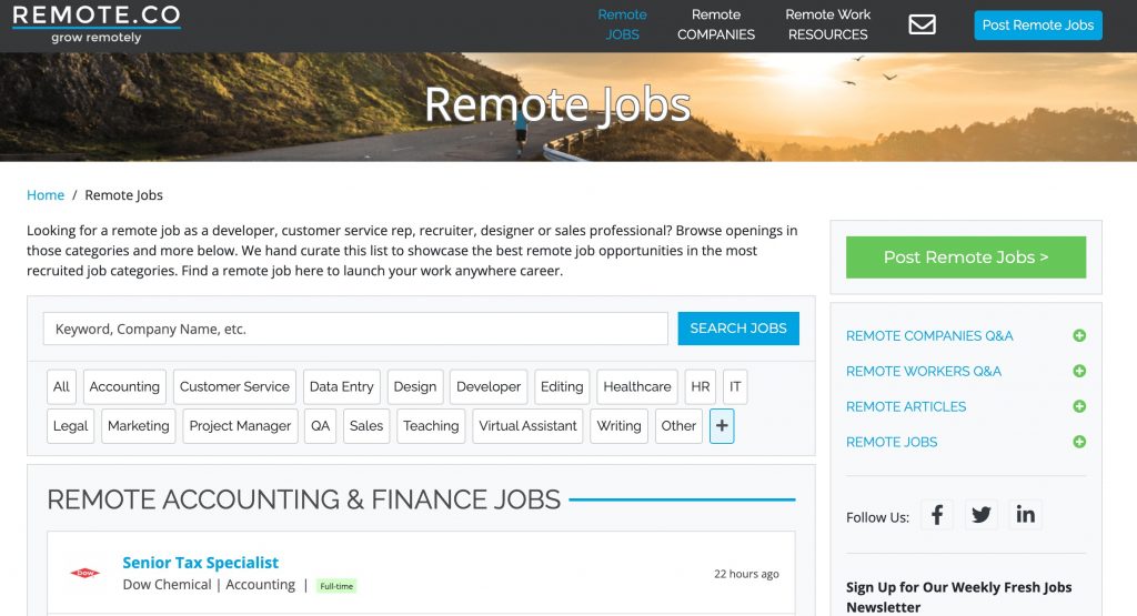 find remote jobs