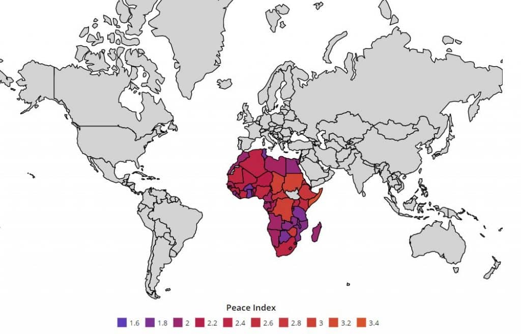 Peace index in Africa