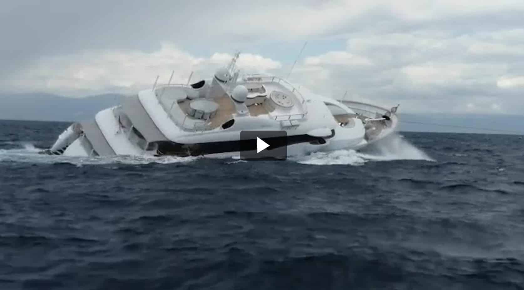 superyacht sinking off italian coast