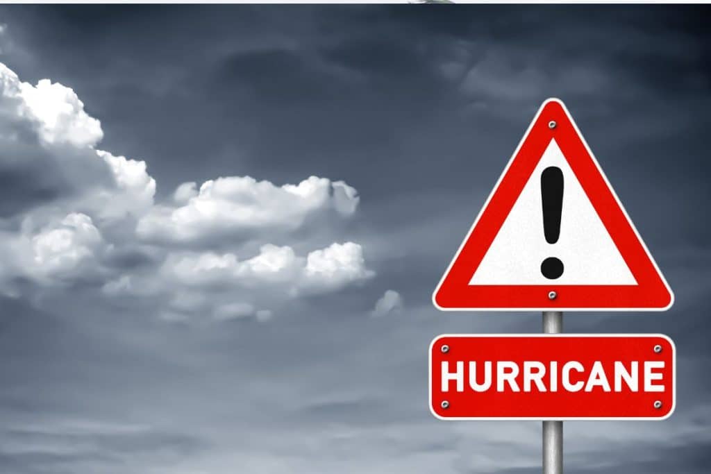 hurricane alert sign