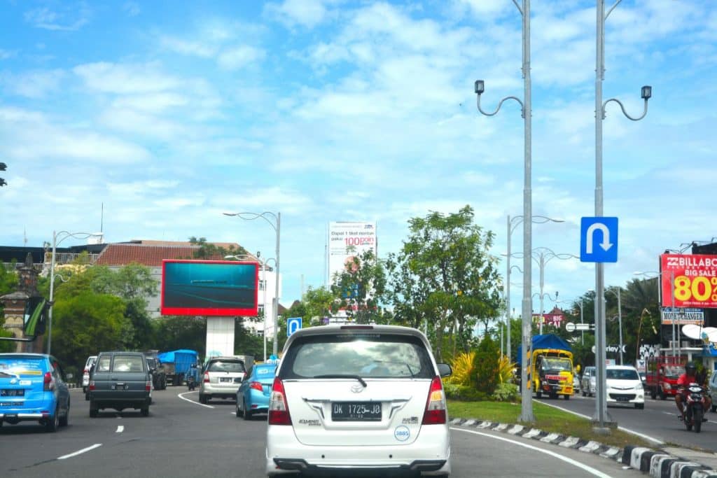 cars on highway in bali