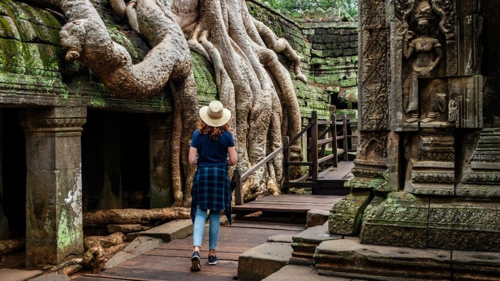 traveler in cambodia