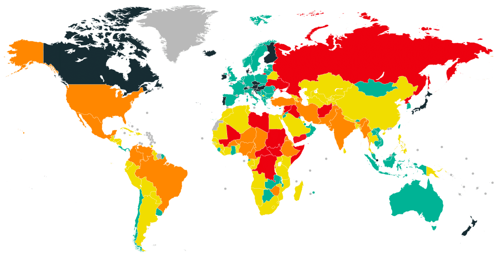 Global Peace Index World Map
