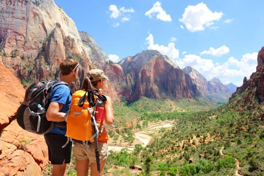 couple visiting zion