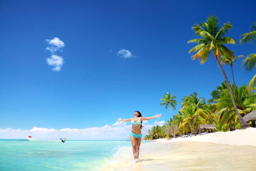 girl on beach in punta cana